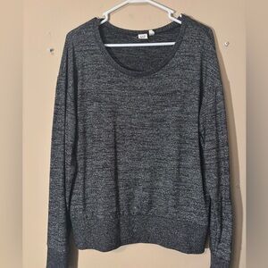GAP Women's Sparkling Charcoal Crew Neck Sweater